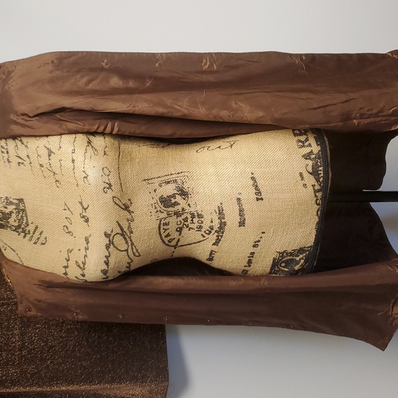 90s Carmen Marc Valvo Bronze Gold Metallic Beaded Vintage  Jacket Skirt Set 16 - Picture 12 of 12